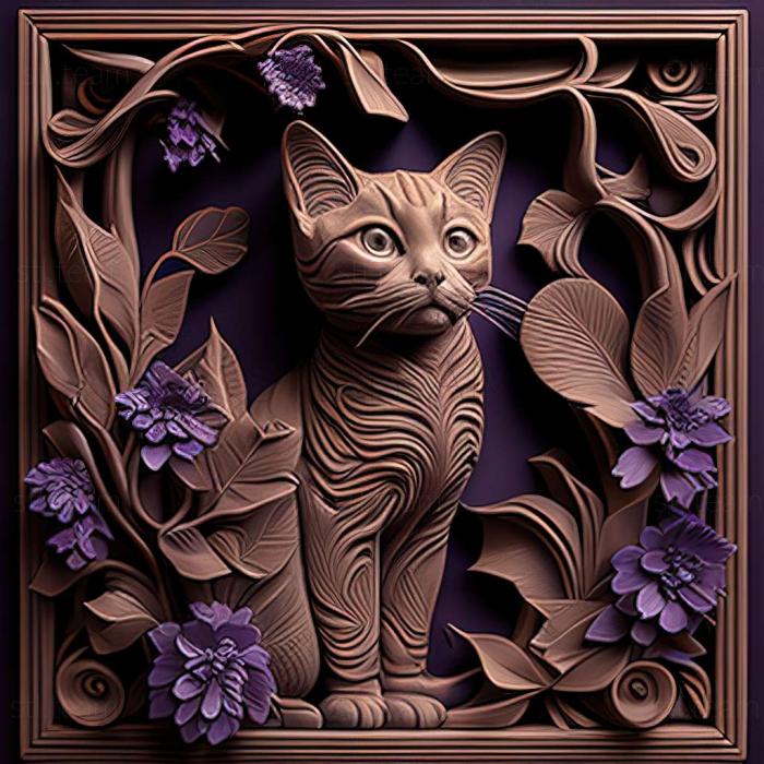 3D model Thai Lilac cat (STL)